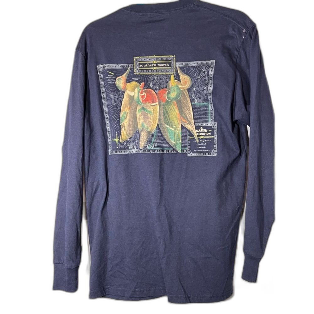 Southern marsh pocket tshirt long sleeve duck‎ print size M